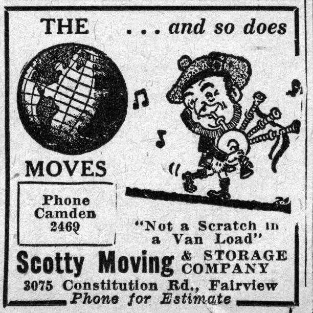 Scotty Moving and Storage Company, 3075 South Constitution Road, 1938