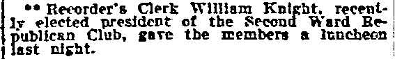 1030 Cooper Street — William Knight, Philadelphia Inquirer January 8, 1907