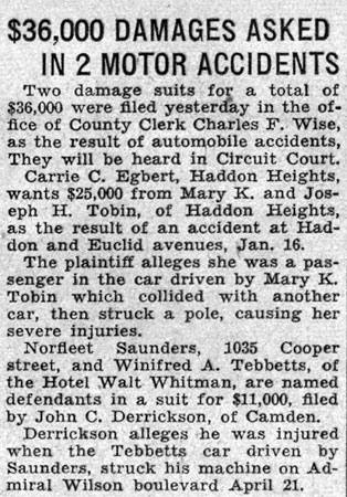 1035 Cooper Street — Norfleet Saunders, Camden Courier-Post June 9, 1933