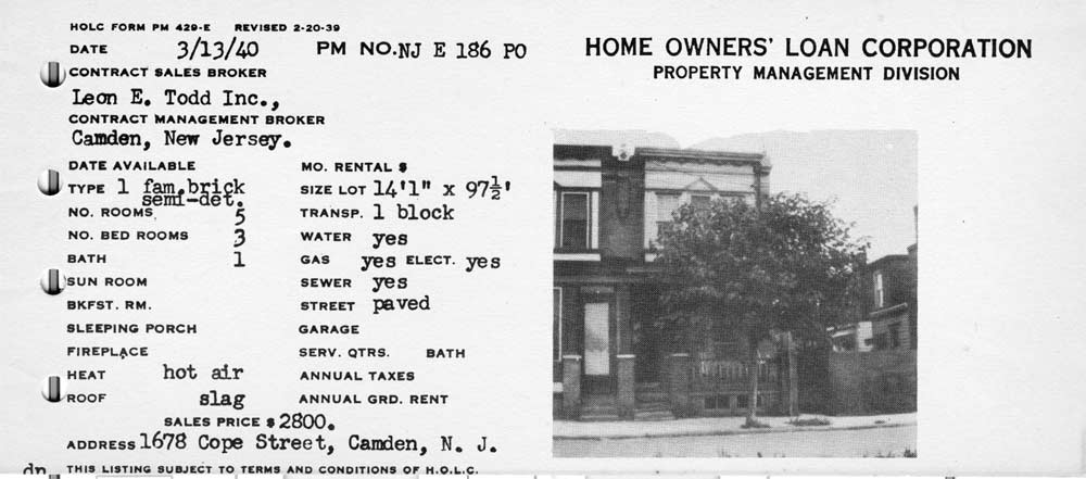 1678 Cope Street, 1940