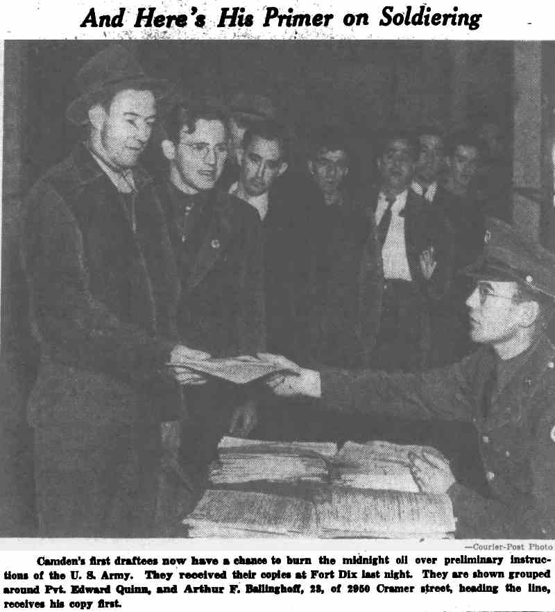And Here's His Primer on Soldiering — Camden Courier-Post, November 26, 1940