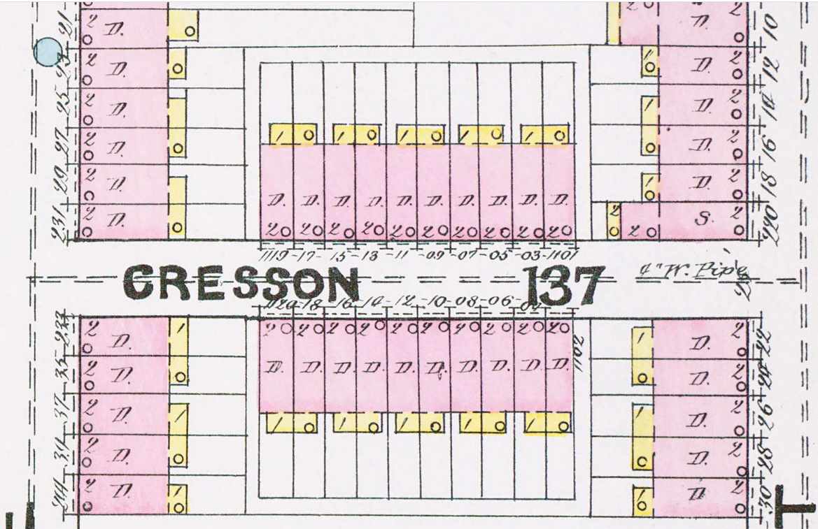 Cresson Street, 1891 Sanborn Fire Insurance Map