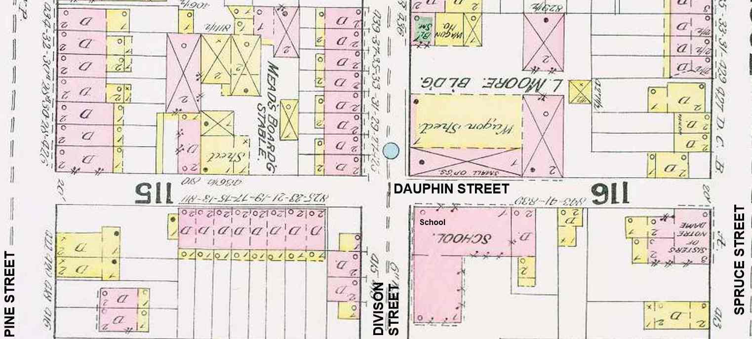 1891 Sanborn Map of Camden — Dauphin Street
