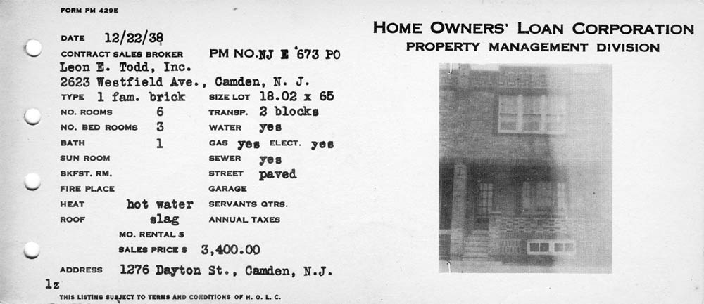 1276 Dayton Street, October 1938