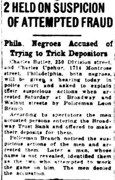 257 Division Street — Charles Cephus, Camden Courier-Post, January 31, 1927