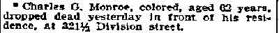 321-1/2 Division Street — Charles G. Monroe, Philadelphia Inquirer, March 5, 1896