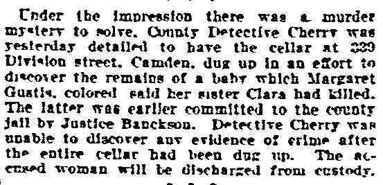 339 Division Street — Margaret Custis, Philadelphia Inquirer, March 24, 1905