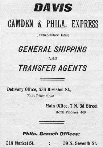 536 Division Street — Davis Camden & Philadelphia Express, 1906