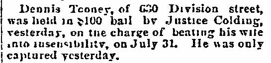 630 Division Street — Dennis Tooney, Philadelphia Inquirer, August 28, 1891