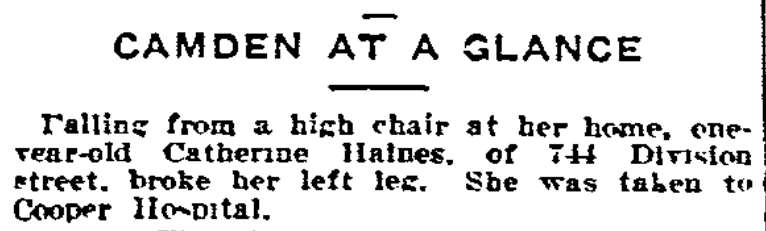 744 Division Street — Catherine Haines, Philadelphia Inquirer, February 9, 1915