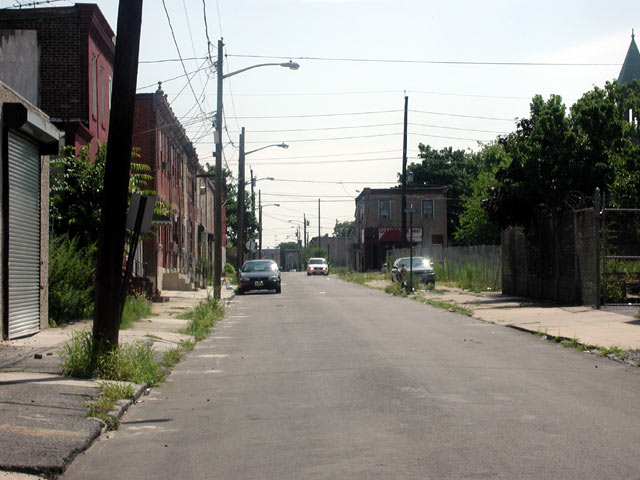 Looking East from South 4th Street, July 10, 2004