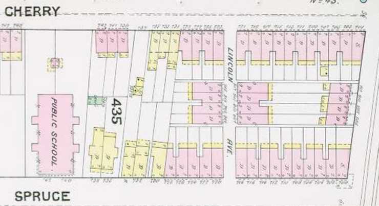 1891 Sanborn Map of Camden — Lincoln Avenue (Douglass Street)