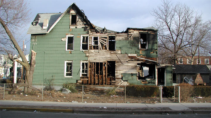 88 Dudley Street after the fire, February 19, 2004