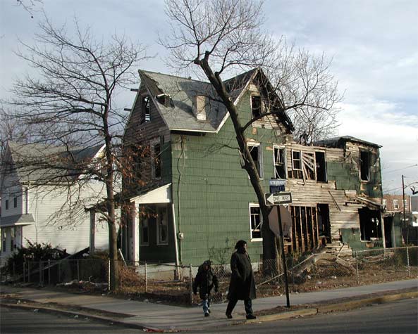 88 Dudley Street after the fire, February 19, 2004
