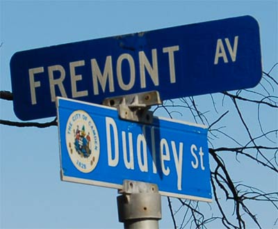 Dudley Street and Fremont Avenue intersection, July 7, 2006