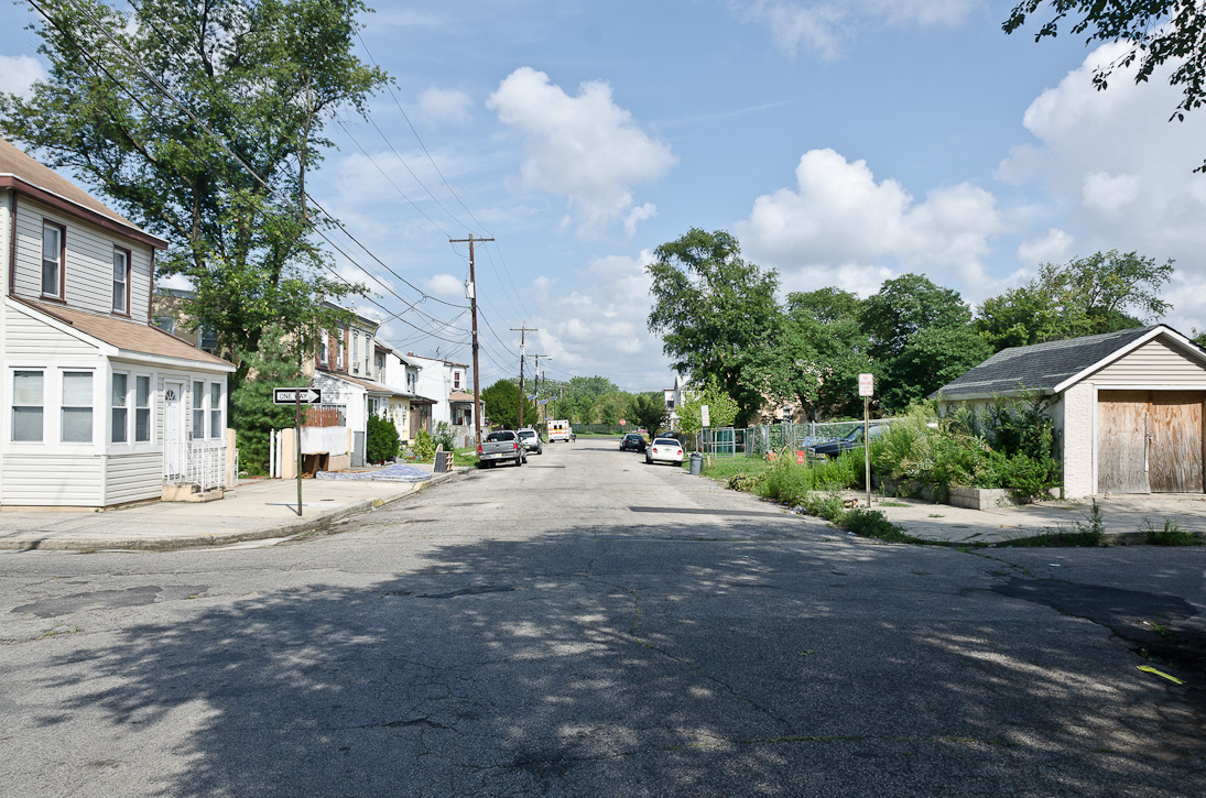 Looking west on Dupont Street from Pierce Avenue, July 30, 2012