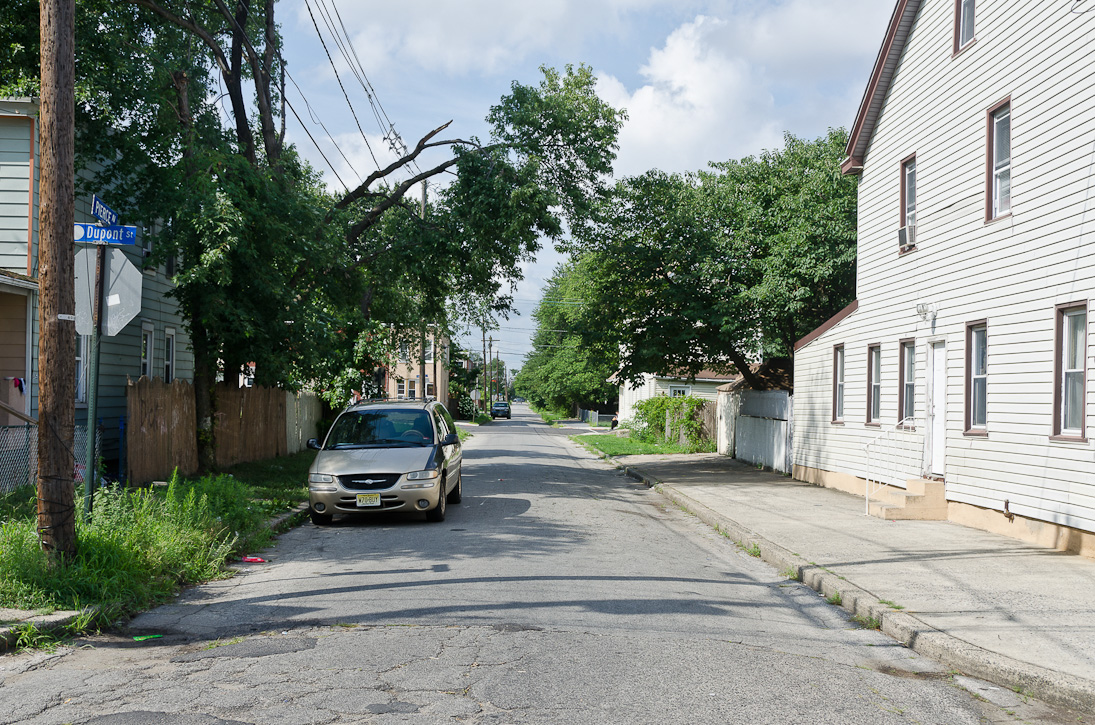 Looking south on Pierce Avenue from Dupont Street, July 30, 2012