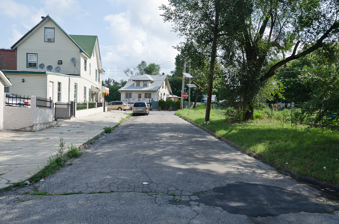 Looking north on Pierce Avenue from Dupont Street, July 30, 2012