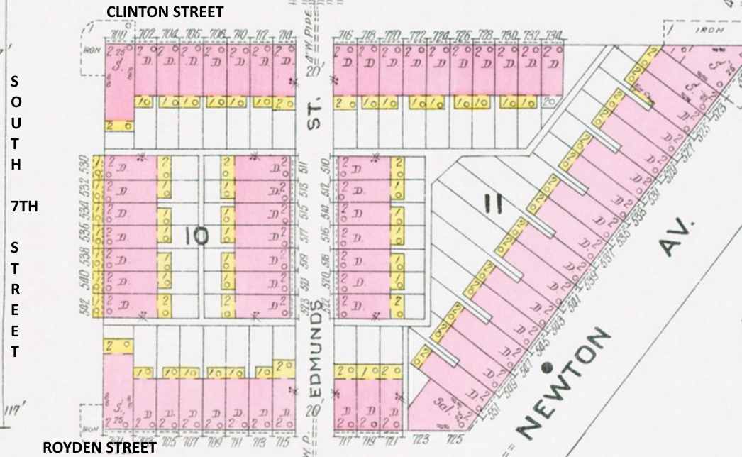 1906 Sanborn Map of Edmunds Street