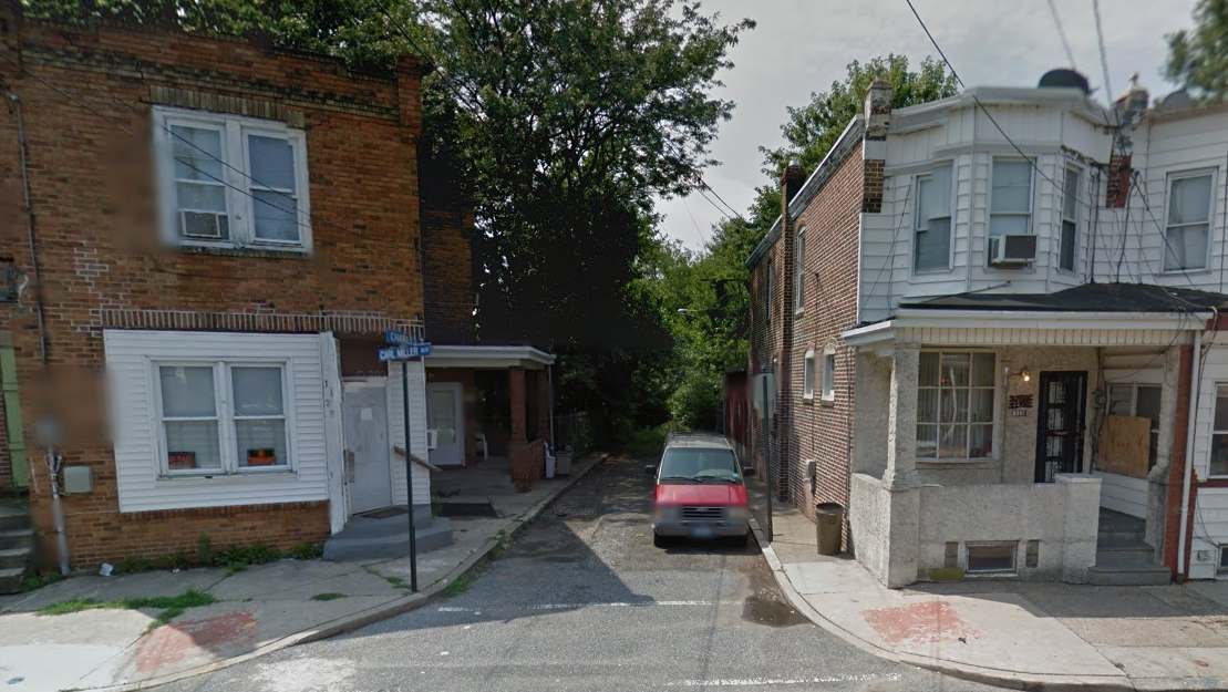 Looking down what was Edwards Street from Van Hook Street, July 2012