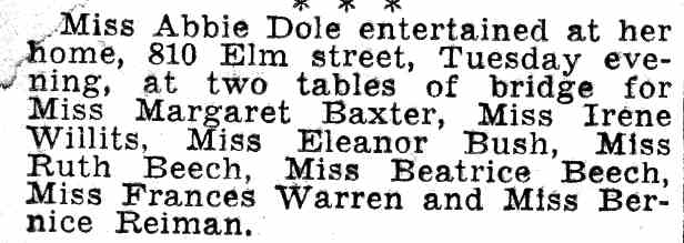 810 Elm Street, William H. Dole Jr. & Family, Camden Courier-Post, June 16, 1932