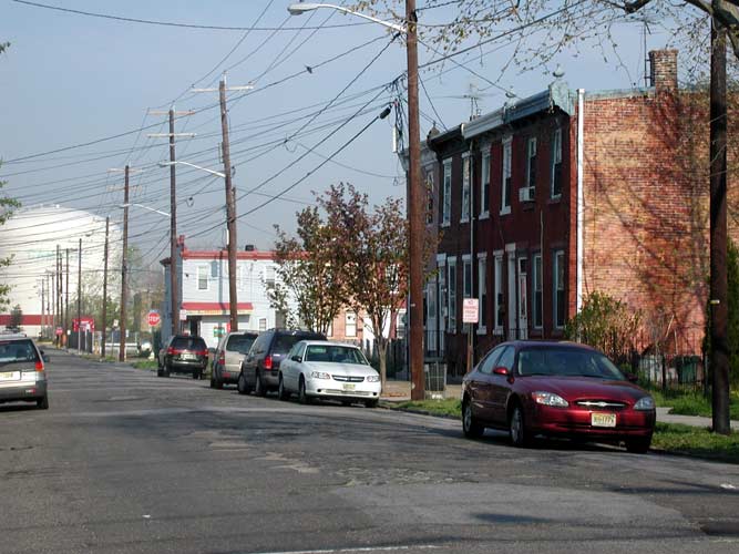 Looking west on Elm Street from North 2nd Street, April 18, 2004