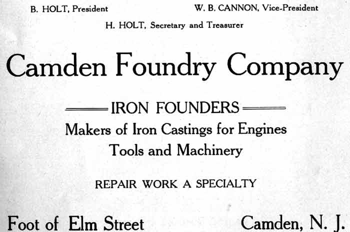 Camden Foundry Company, 1915