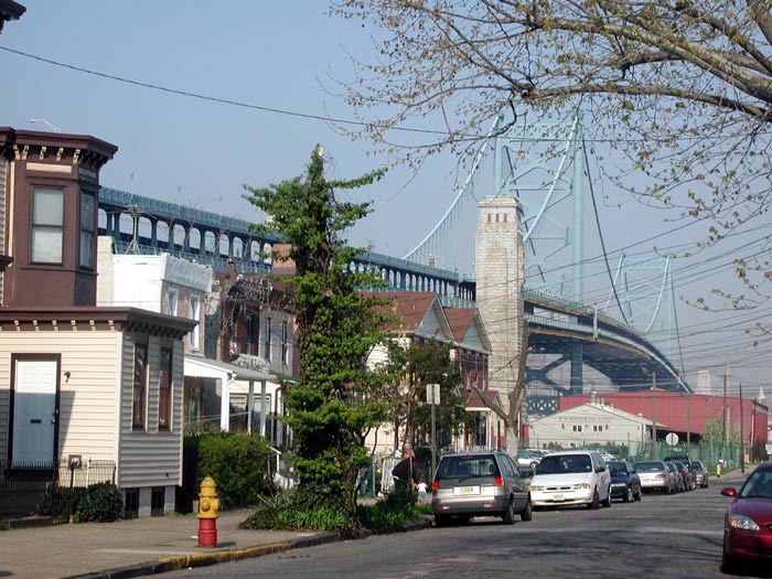 Looking west on Elm Street from North 2nd Street, April 18, 2004