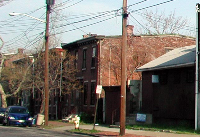 310–320 Elm Street, looking east on Elm Street from North 3rd Street, April 18, 2004