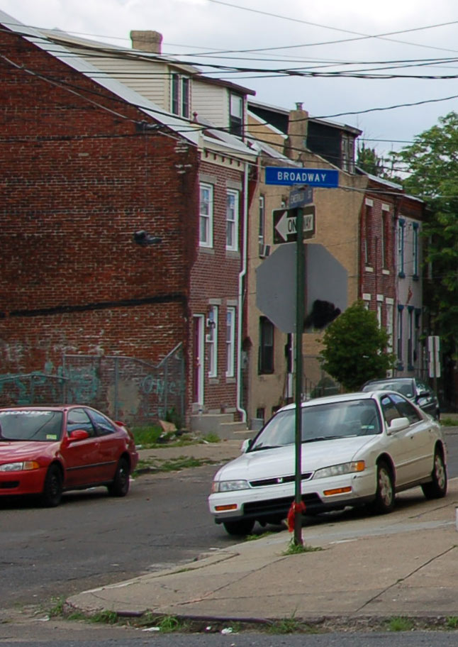 Looking southwest on Emerald Street from Broadway, June 25, 2011