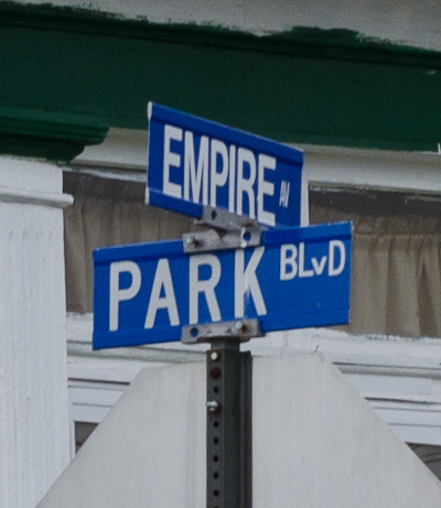 Intersection of Park Boulevard and Empire Avenue