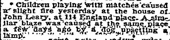 Fire at 114 England Place — Philadelphia Inquirer, March 10, 1897