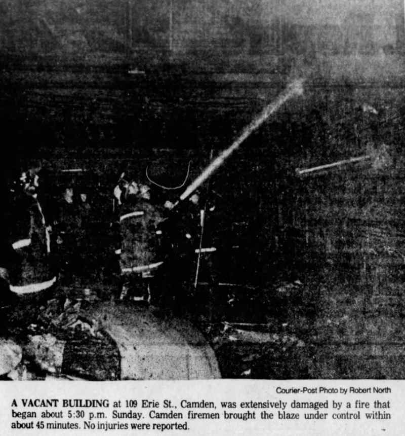 107-111 Erie Street fire, November 26, 1977