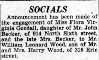 316 Erie Street, Harry Wood & Family, 1941