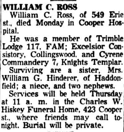 549 Erie Street, William Cameron Ross & Family, 1956