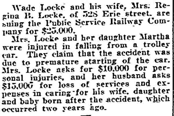 528 Erie Street newspaper clipping, June 18, 1922