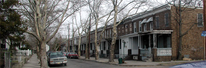 100 block of Eutaw Avenue as seen from Benson Street, March 14, 2004