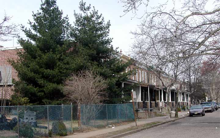 200 block of Eutaw Avenue as seen from Berkley Street, March 14, 2004