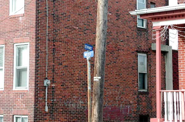 Evans Street and West Street, March 14, 2004