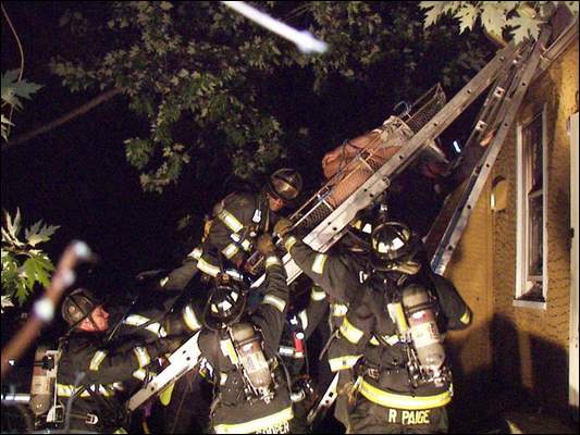 1307 Everett Street fire scene, October 11, 2007