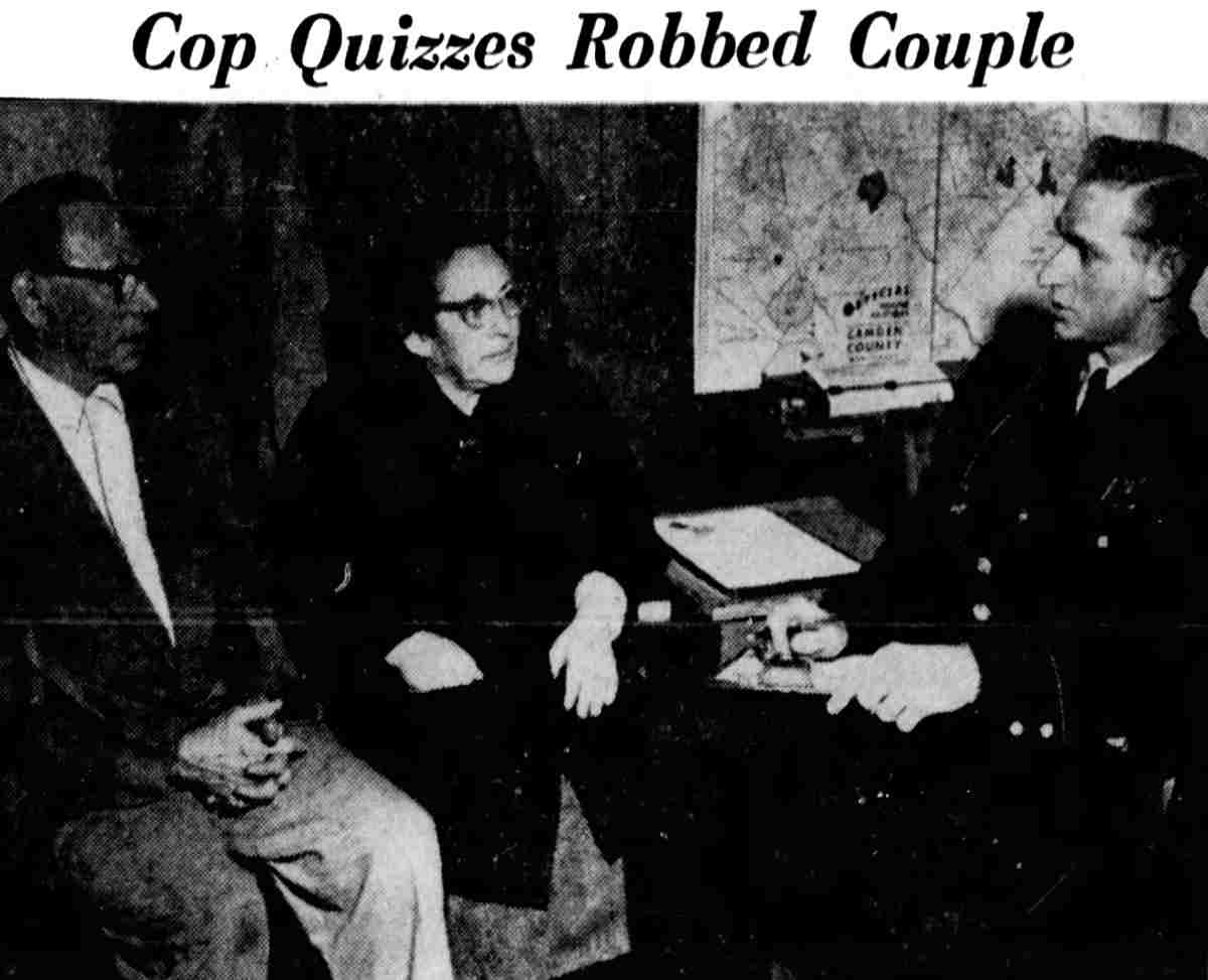 Cop Quizzes Robbed Couple — Morris and Sara Dworkin, Camden Courier-Post, October 17, 1959