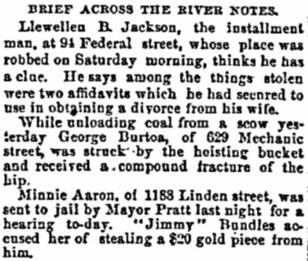 Brief Across the River Notes - Philadelphia Inquirer, August 12, 1890