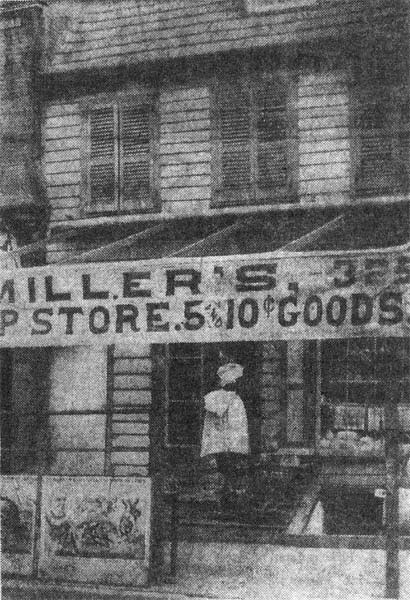 Nathan Miller’s 5 & 10 Cent Store, 325 Federal Street, 1886