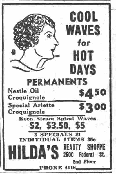 Cool Waves for Hot Days - Camden Courier-Post, August 30, 1935