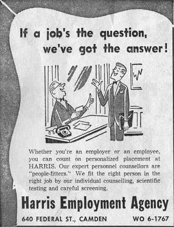 If a job's the question, we've got the answer! - Camden Courier-Post, May 19, 1964