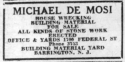 Michael De Mosi - Camden Courier-Post, March 2, 1930