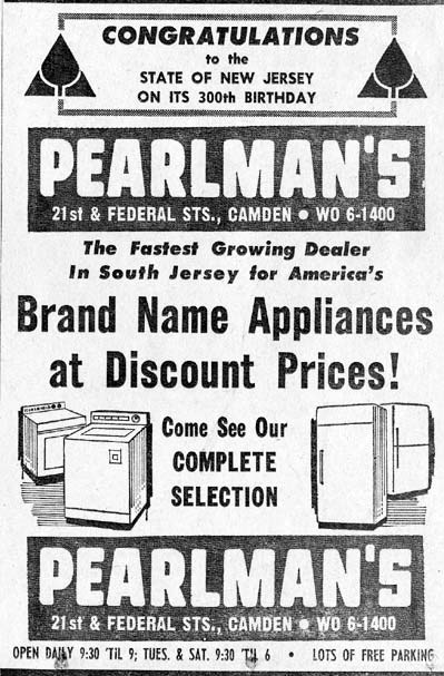 Pearlman's - Camden Courier-Post, May 19, 1964
