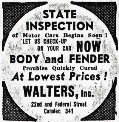 State Inspection of Motor Cars Begins Soon!