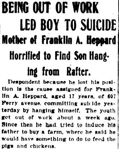 Camden Post-Telegram article, 607 Ferry Avenue, July 25, 1905