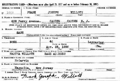 Thomas Willoth, World War II
